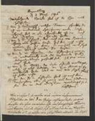 Brief von Johann Jacob Kohlhaas an Arnold Bergfeld, David Heinrich Hoppe, Christian Heinrich Oppermann, Johann Heinrich Lang und Jeunet Duval