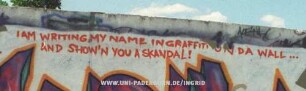 I AM WRITING MY NAME IN GRAFFITI ON DA WALL ... AND SHOW'N YOU A SKANDAL!