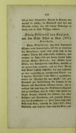 Koenig Ethelwolf von England und sein Sohn Alfred in Rom (855)