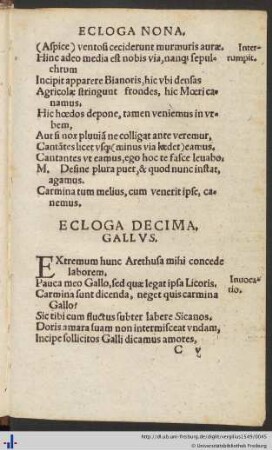Ecloga Decima: Gallus