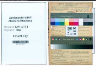 Entnazifizierung Elly Erhardt , geb. 09.08.1907 (Kassiererin)