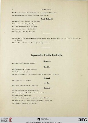 Japanische Farbholzschnitte (Nr. 485-519)