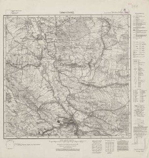 4859 (alte N.: 2819) Löwenberg, Meßtischblatt (4cm - Karte)