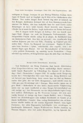 VII. Norge under Grevefejden. Slutning.