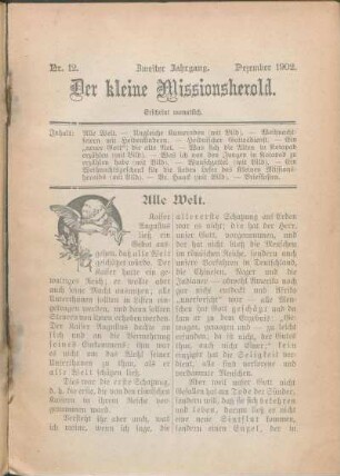Nr. 12. Zweiter Jahrgang. Dezember 1902.