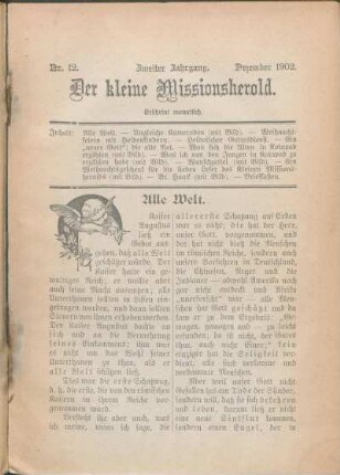 Nr. 12. Zweiter Jahrgang. Dezember 1902.