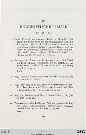 Buddhistische Plastik (Nr. 438-476)