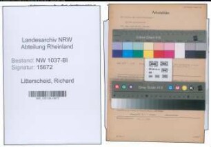 Entnazifizierung Richard Litterscheid , geb. 05.01.1904 (Wissenschaftler)