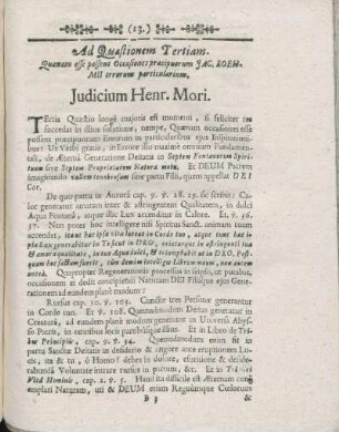 Judicium Henr. Mori.
