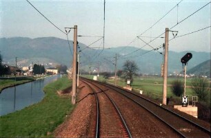 Haslach: aus dem Zug: Schwarzwaldbahnstrecke bei Haslach