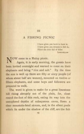 III. A fishing picnic