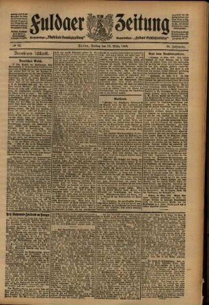 Zweite Ausgabe vom Freitag, den 27. März 1908.