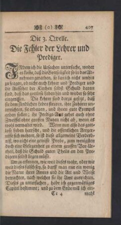 Die 3. Quelle. Die Fehler der Lehrer, und Prediger
