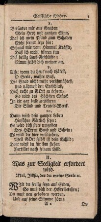 II. Was zur Seeligkeit erfordert wird.