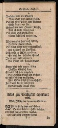 II. Was zur Seeligkeit erfordert wird.