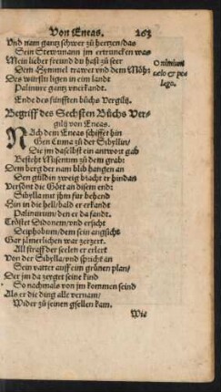 Begriff des Sechsten Buchs Vergilii von Eneas.