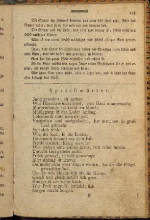 Sprichwörter. - Sätze für das reifere Alter aus der Religion und Sittenlehre.