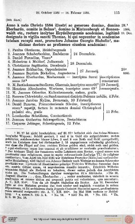 19. December 1584 bis 18. December 1594