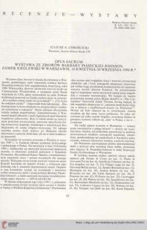 54: Opus sacrum. Wystawa ze zbiorów Barbary Piaseckiej-Johnson : zamek Królewski w Warszawie, 10 kwietnia-20 września 1990 r.