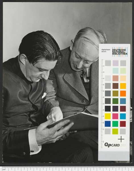 Porträtaufnahme Jaromír Weinberger und John Barbirolli