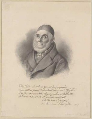 Bildnis Schlegel, August Wilhelm von (1767-1845), Dichter, Kritiker, Übersetzer, Orientalist
