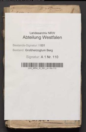 Aufnahme der sämtlichen Revenüen des Klosters St. Aegidii sowie des Personenstandes