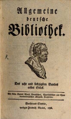 Allgemeine deutsche Bibliothek. 68. 1786