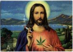 Postkarte zum Thema Cannabis