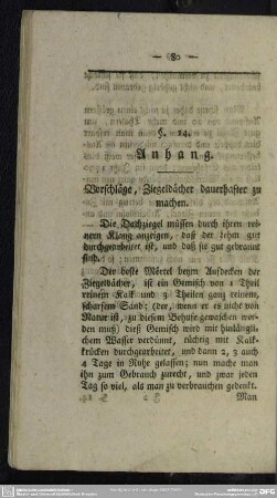 § 14. Anhang. Vorschläge, Ziegeldächer dauerhafter zu machen
