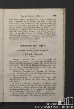 Sechsundzwanzigstes Kapitel. Verzeichniß der vorzüglichsten Obstsorten.