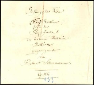 Opus 133, Gesänge der Frühe
