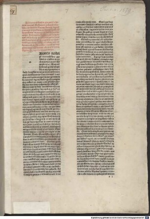 De praestantia cardinalium : Mit Widmungsvorrede des Autors an Kardinal Bessarion. Mit Tabula von Troilus Malvetius