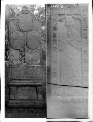 Adelsheim Jakobskirche - Friedhof Familiengrabstein Cronbach (18 Jahrhundert)