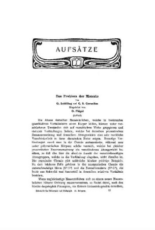 Das Problem der Materie : (Schluß)