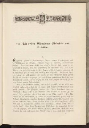 VII. Die ersten Münchener Eindrücke und Arbeiten.