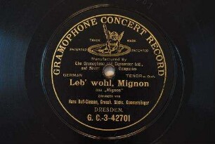 Leb' wohl, Mignon : aus "Mignon" / [A. Thomas]