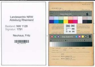 Entnazifizierung Fritz Neuhaus , geb. 14.10.1890 (Feuerwehrmann)