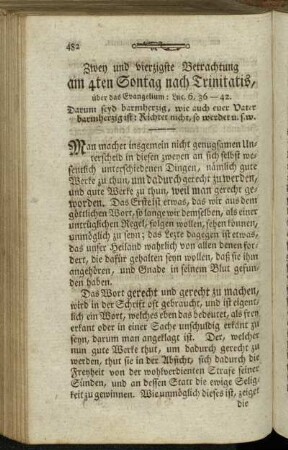Zwey und vierzigste Betrachtung am 4ten Sontag nach Trinitatis, [...]