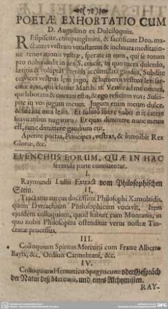 ELENCHUS EORUM, QUAE IN HAC secunda parte continentur.