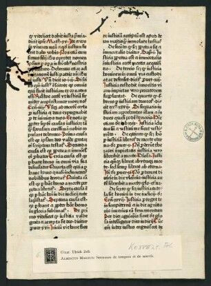Sermones de tempore et de sanctis.