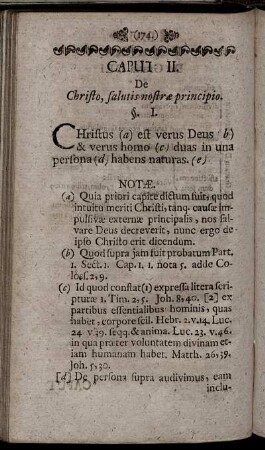 Caput II. De Christo, salutis nostræ principio.