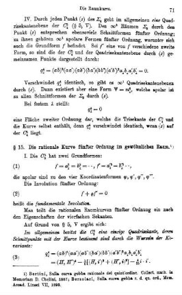 § 15. Die rationale Kurve fünfter Ordnung im gewöhnlichen Raum.