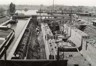 Baustelle zweite Kammer Schleuse Schwabenheim