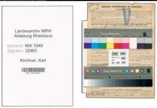 Entnazifizierung Karl Kirchner , geb. 05.12.1894 (Schornsteinfeger)