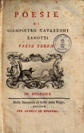 Poesie di G. Cavazzoni Zanotti, 3.
