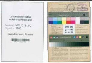 Entnazifizierung Roman Suendermann , geb. 14.12.1912 (Haendler)