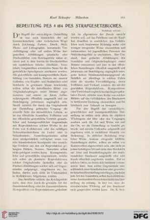 Bedeutung des §184 des Strafgesetzbuches