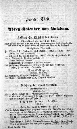 Hofstaat Sr. Majestät des Königs