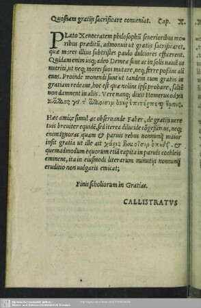Quosnam gratiis sacrificare conveniat. Cap. X.