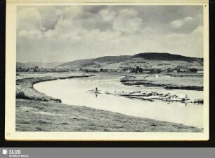 Floß auf der Weser